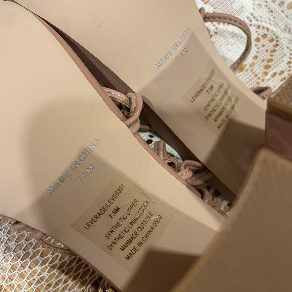 Steve Madden Brown Strappy Block Heels - Picture 4 of 5